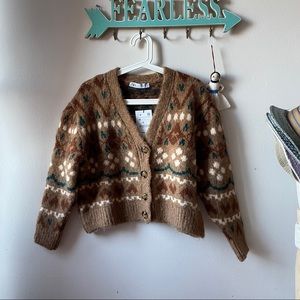 Zara knit crop cardigan